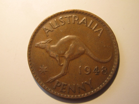 Foreign Coins:  1948 Australia Penny