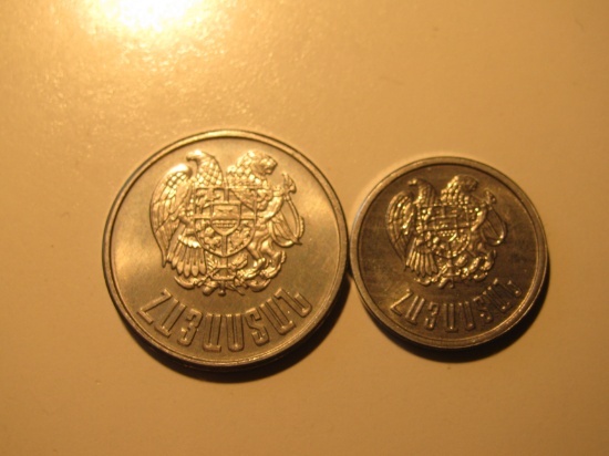 Foreign Coins: Armenia 10 & 50 Looma