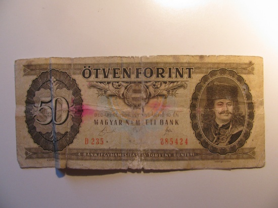Foreign Currency: 1989 Hunagry 50 Forint