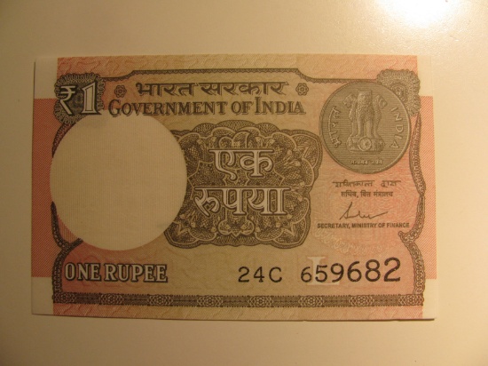 Foreign Currency: India 1 Rupee (UNC)