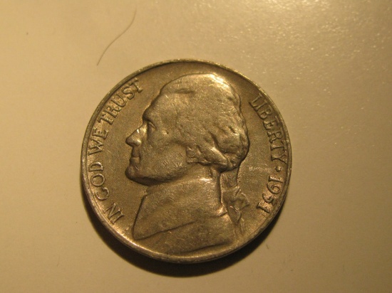 US Coins: 1x1951 Nickel
