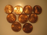 US Coins: 9xBU/Clean 1979-D pennies