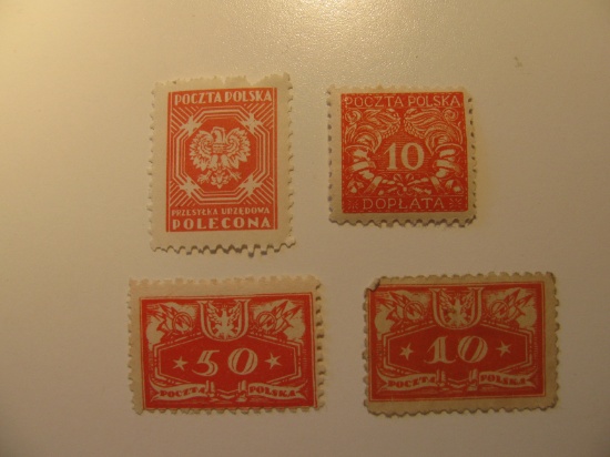 4 Poland Unused  Stamp(s)
