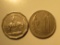 Foreign Coins: Argentina 1956 Argentina 10 Pesos & 1980 Uruguay 1 Peso
