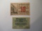Foreign Currency: 1920 Austria 10 (UNC) & 20  Heller Notgelds