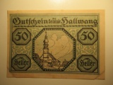 Foreign Currency: 1920 Austria 50 Heller Notgeld (UNC)
