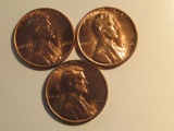 US Coins: 3xBU/Clean 1960 pennies