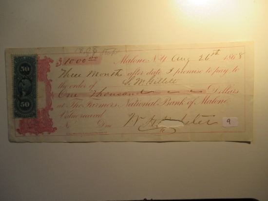 1868 Banking note