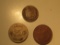 Foreign Coins:  Iceland 1958 1, 1951 25 & 1987 10 Aururs