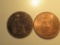 Foreign Coins: Great Britain 1913 & 1967 Pennies