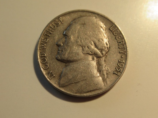 US Coins: 1x1951-S Jefferson Nickel