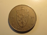 Foreign Coins: Norway 1974 5 Kroner