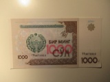 Foreign Currency: UZBEKISTAN 1,000 Som  (Crisp)