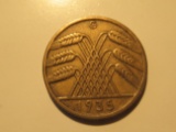 Foreign Coins: 1935 Nazi Germany  10 Pfennig