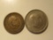 Foreign Coins:  Spain 1947  1 Peseta & 1957 5 Ptas