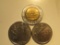 Foreign Coins: Italy 500, 100 & 50  Lire coins