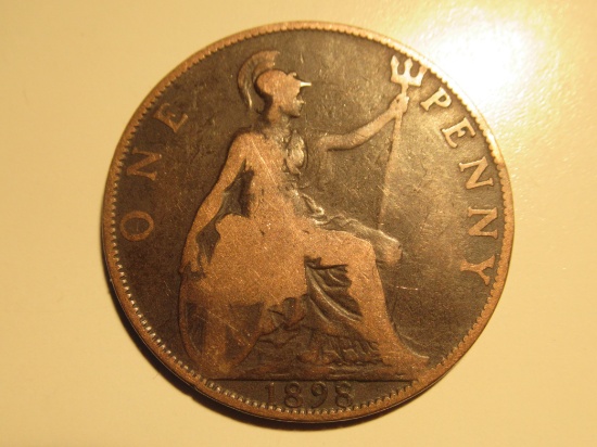 1898 Great Britain Penny (Queen Victoria Era)