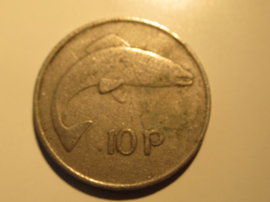 Foreign Coins:  1969 Ireland 10 Pence