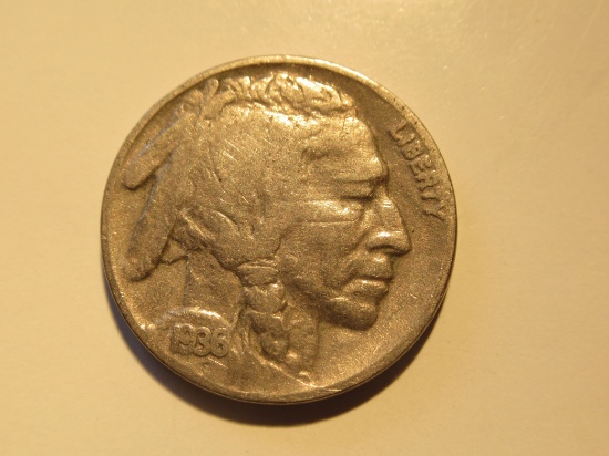 US Coins: 1x1936 Buffalo Nickel