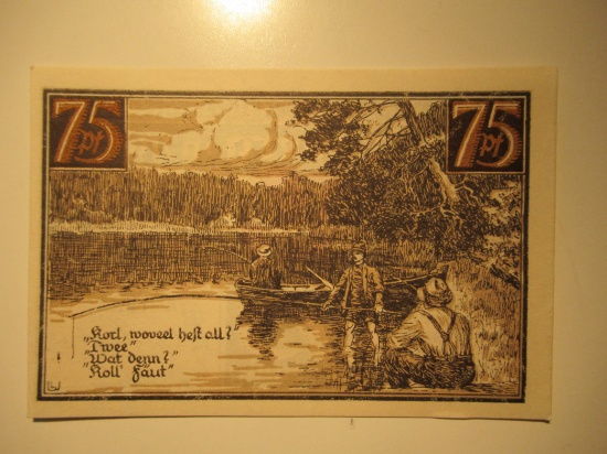 Foreign Currency: 1922 Germany 75 Pfennig Notgeld (UNC)