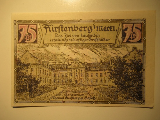 Foreign Currency: 1922 Germany 75 Pfennig Notgeld (UNC)