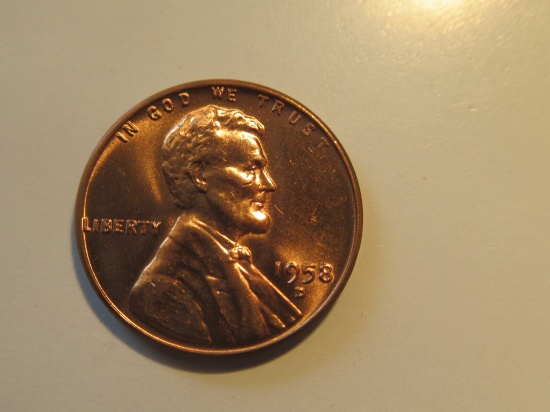 US Coins: 1xBU/Clean 1958-D Wheat pennies
