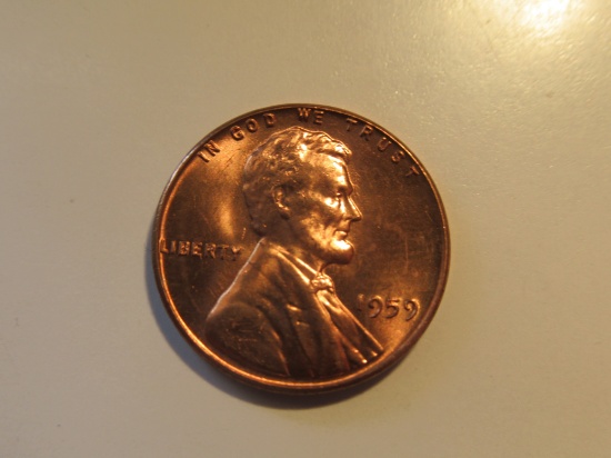 US Coins: 1xBU/Clean 1959 penny