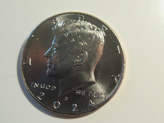 US Coins: 1x2024-D (UNC) Kennedy Half Dollar