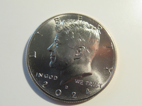 US Coins: 1x2024-D (UNC) Kennedy Half Dollar