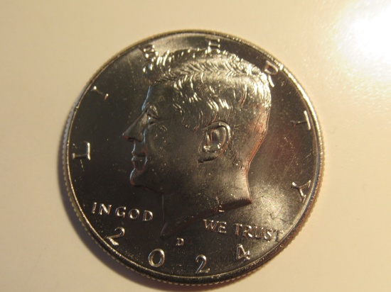 US Coins: 1x2024-D (UNC) Kennedy Half Dollar