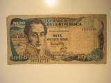 Foreign Currency: Colombia 1,000 Pesos