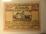 Foreign Currency: 1920 Austria 20 Heller Notgeld (UNC)