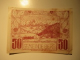 Foreign Currency: 1920 Austria 50 Heller Notgeld (UNC)