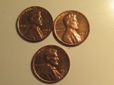 US Coins: 3xBU/Clean 1963-D pennies