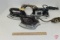 Electric irons, KM 1940s with side stand, Proctor Never-Lift Model 984A, and