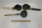 (2) Chinese pan irons and (1) Japanese pan iron, All 3