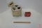 Metal Wash-ette washing machine, 11inH, and box of Bull-Dog spring clothespins, both
