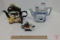 (3) Porcelain tea pots, Donald Duck, automatic washer, and one miniature, All 3