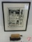 Brevets E.T. Pays Bugolette with framed and matted advertising, 15inHx12inW,