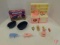 Toy, plastic washer/dryer center, metal tubs, Playmobil wash set, and other toys