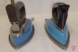 (2) irons with removable handles, Czechoslovakian, both