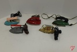 Small electric irons, Barby-Jo Model 220, Nassau Cat No124, and others