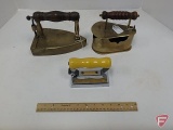 Large brass box iron with slug, Eastman Kodak Company Kodak Thermount Iron Model A, and