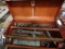 Waterloo Ind metal toolbox w/2 drawers. Socket set and wrenches