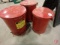 (2) Justrite 14 gallon oily waste safety cans