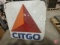 Citgo plastic advertising sign, 35X36