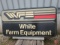 White Farm Equipment advertising double sided lighted sign, full unit