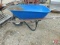 Blue metal wheel barrow