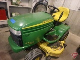 John Deere LX277 hydro all-wheel steer lawn tractor, headlights, 467.4 hours showing