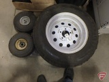 (3) tires on rims, Loadstar K550 ST205/75D15,